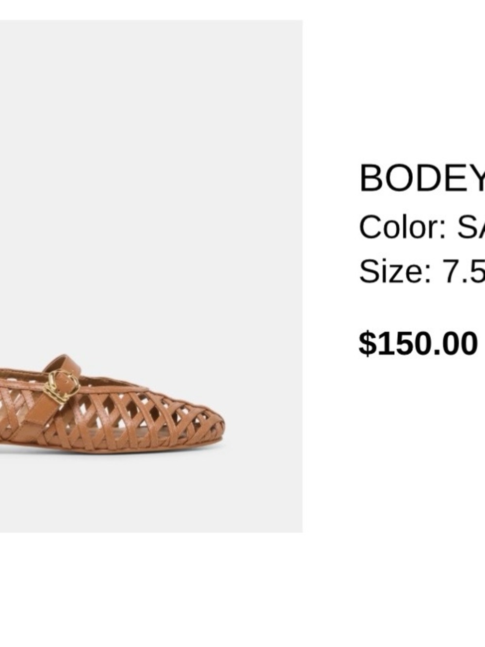 Dolce Vita Bodey Classic Woven Mary Jane Flats in Tan - Picture 5 of 5